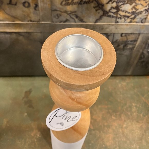 Natural Wood Dipped Votive and Tea Light  Candle Holders - NWT - Picture 3 of 4